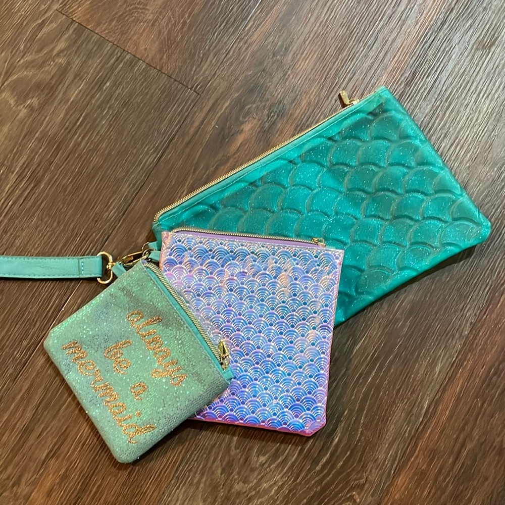 3 mermaid pouches